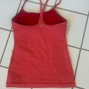Lululemon fitted tank top light red color